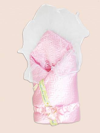 Одеяло на выписку - Мила, розовое 